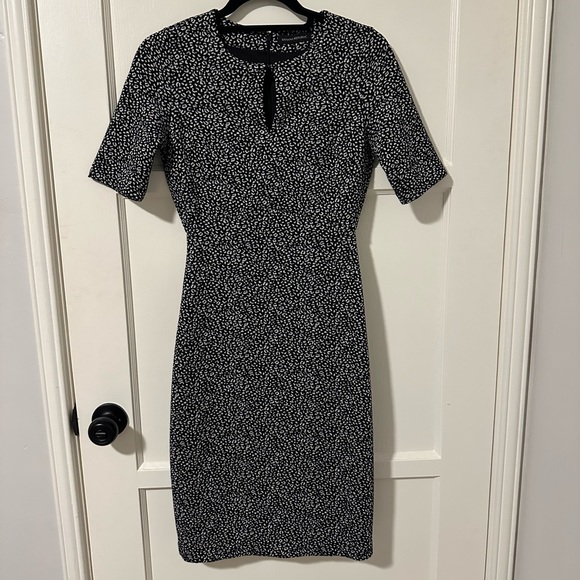Black and white polka dot, Banana Republic Dress, mid-length, Size 0, $45. - Picture 1 of 4